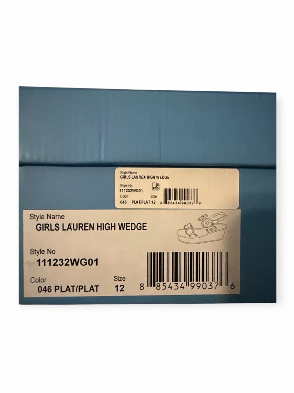 NIB Jack Roger’s Girls Lauren High Wedge size 12